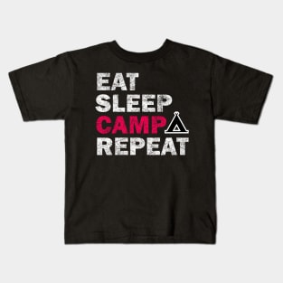 Eat Sleep Camp Repeat - Camping Lovers Gift Kids T-Shirt